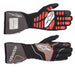 Alpinestars TECH-1 ZX V2 Racing Gloves - Black / Anthracite / Red Front and Back - Fast Racer