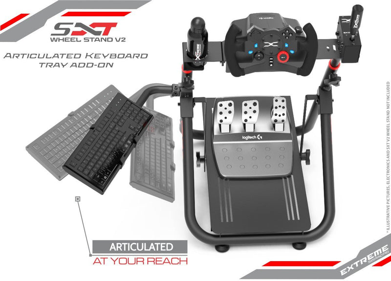Extreme SimRacing Articulated Keyboard Tray: Fits SXT V2 Model - FAST RACER