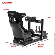 Extreme SimRacing AX80 Aluminum Profile Sim Racing Rig - FAST RACER