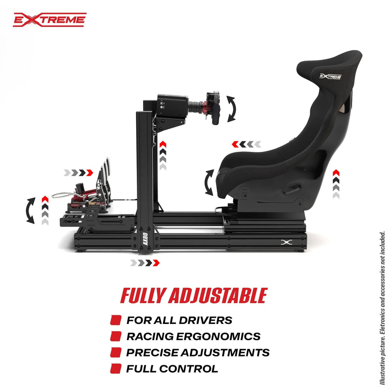 Extreme SimRacing AX80 Aluminum Profile Sim Racing Rig - FAST RACER