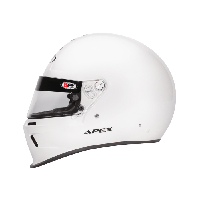 B2 APEX Helmet SA2020 - White - Left View - Fast Racer