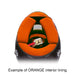 Bell Carbon Fiber Helmets With custom Interior Lining Colors - Example of Orange Interior Lining - Fast Racer