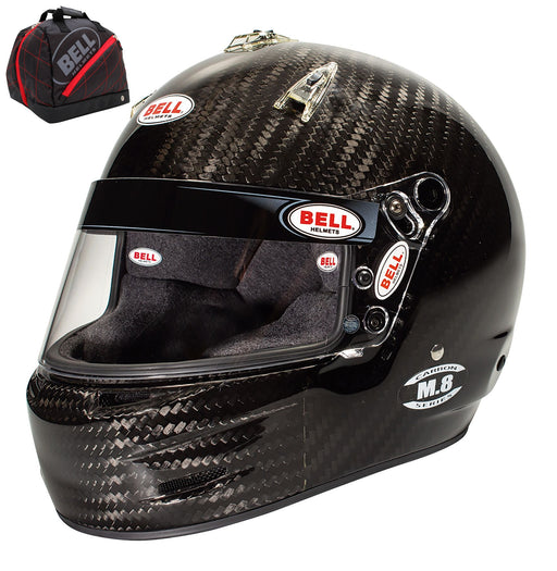 Bell M.8 M8 Racing Carbon Fiber Helmet - Customized Lining Colors - Free Bell Victory R.1 Bag - Fast Racer