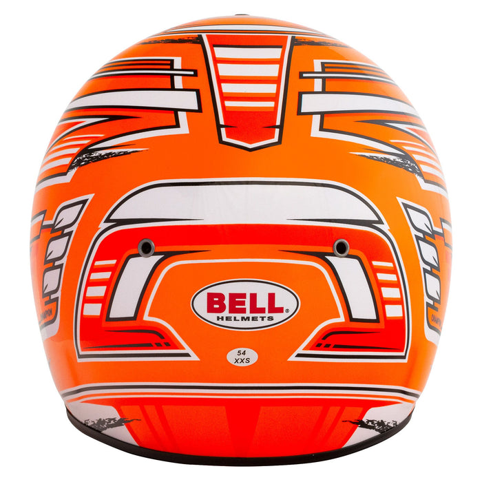 Bell KC7-CMR Youth Kart Helmet - Champion Orange - Back - Fast Racer