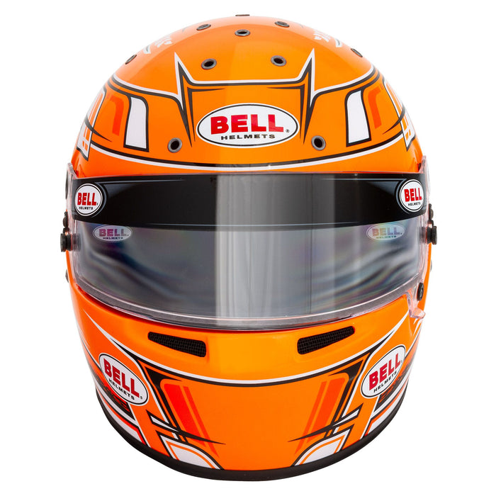 Bell KC7-CMR Youth Kart Helmet - Champion Orange - Front - Fast Racer