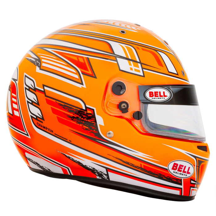 Bell KC7-CMR Youth Kart Helmet - Champion Orange - Right - Fast Racer