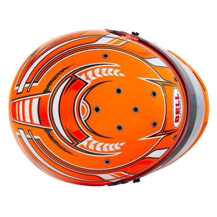 Bell KC7-CMR Youth Kart Helmet - Champion Orange - Top - Fast Racer
