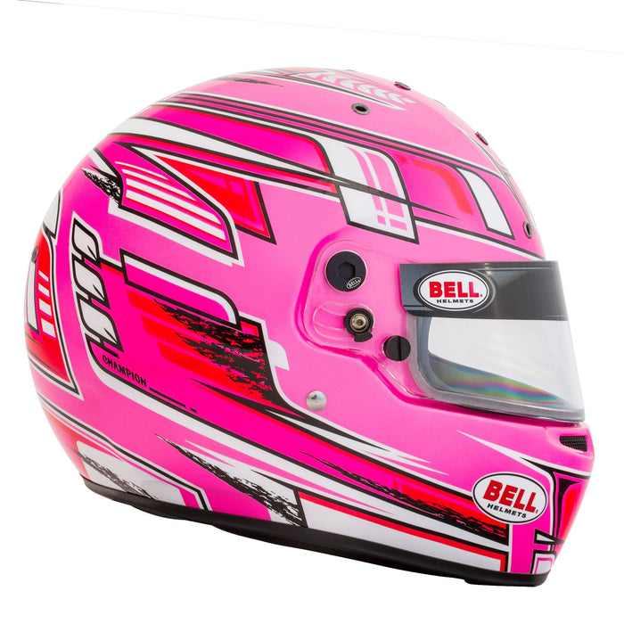 Bell KC7-CMR Youth Kart Helmet Champion Pink - Right - Fast Racer