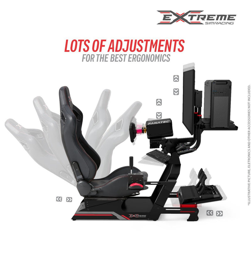 Sim Racing Emersive Cockpit Extreme SimRacing Cockpit XT Premium 3.0 Fully Accessorized — FAST RACER
