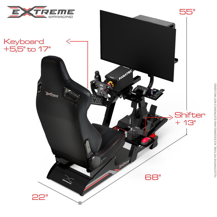 Extreme SimRacing Cockpit XT Premium 3.0 Fully Accessorized