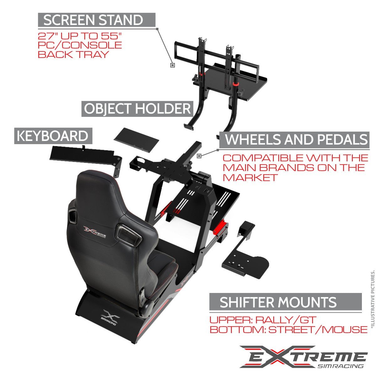 Extreme SimRacing Cockpit XT Premium 3.0 Fully Accessorized — FAST RACER