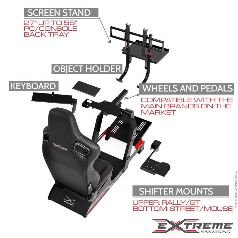 Extreme SimRacing Cockpit XT Premium 3.0 Fully Accessorized — FAST RACER