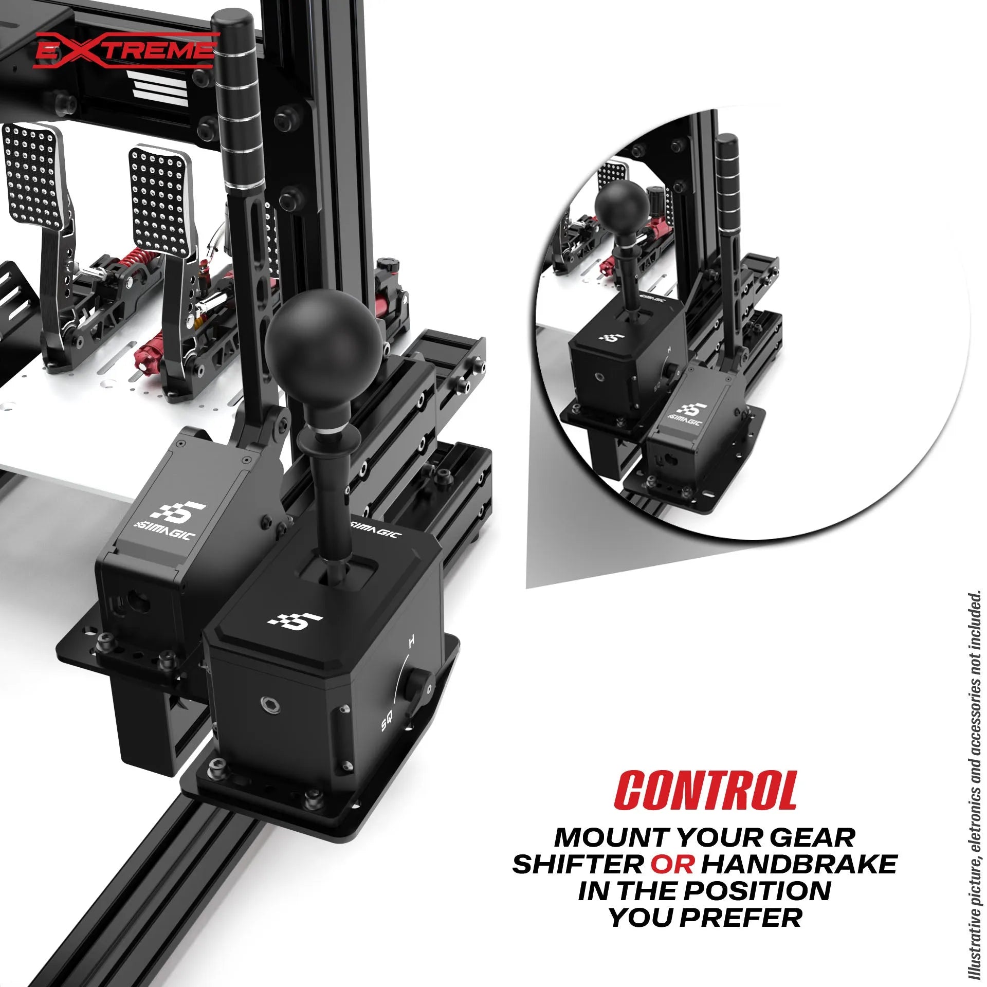 Extreme SimRacing Handbrake Add On For Gear Shifter Mount AX80 — FAST RACER