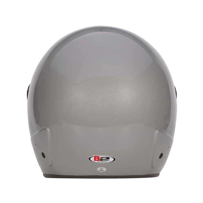 B2 ICON Helmet SA2020 - Silver - Back - Fast Racer