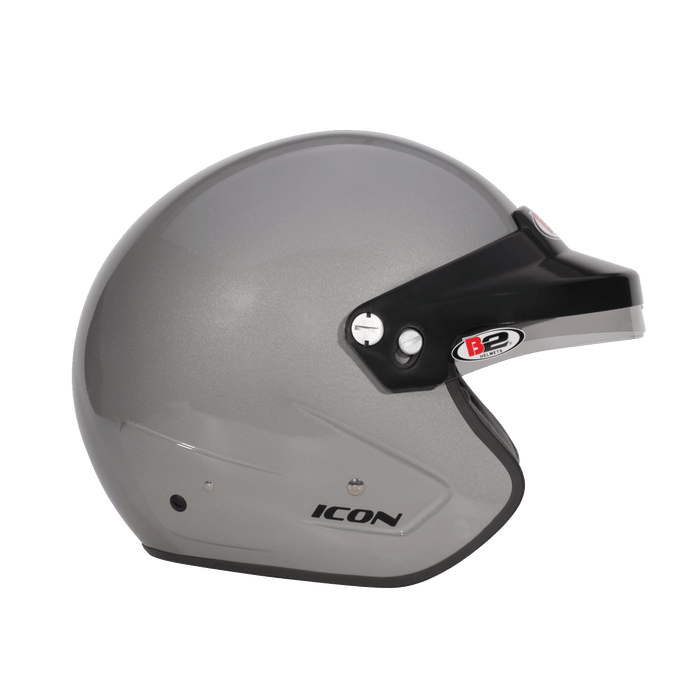 B2 ICON Helmet SA2020 - Silver - Right - Fast Racer