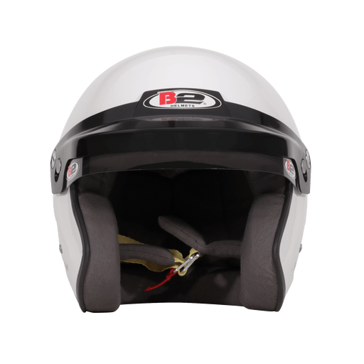 B2 ICON Helmet SA2020 - White - Frontal View - Fast Racer