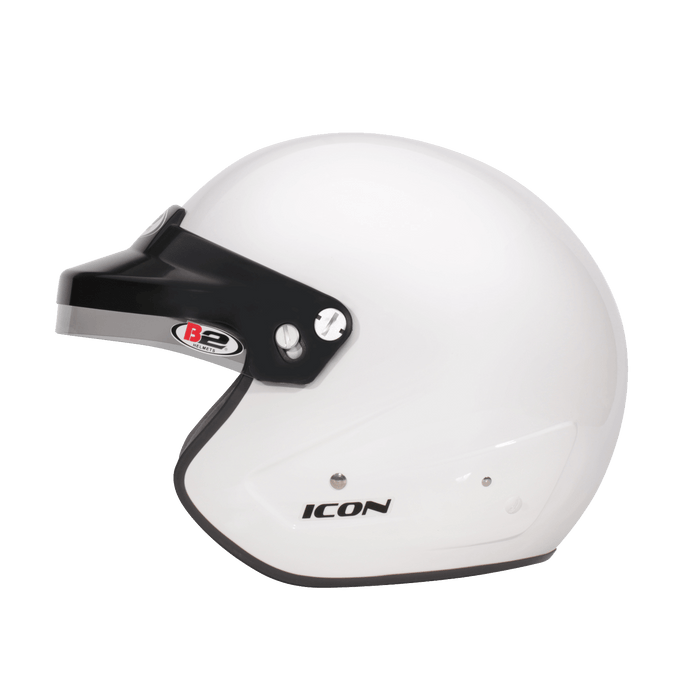 B2 ICON Helmet SA2020 - White - Left View - Fast Racer
