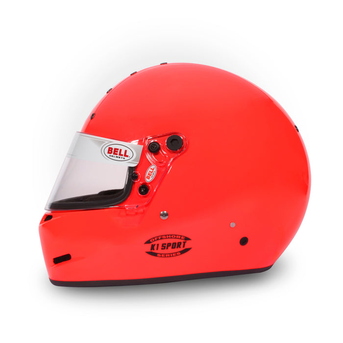 Bell K1 Sport Racing Helmet Karting Helmet Orange Side View - Fast Racer