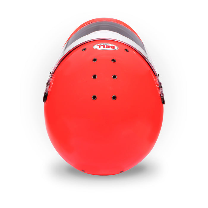 Bell K1 Sport Racing Helmet Karting Helmet Orange Top View - Fast Racer
