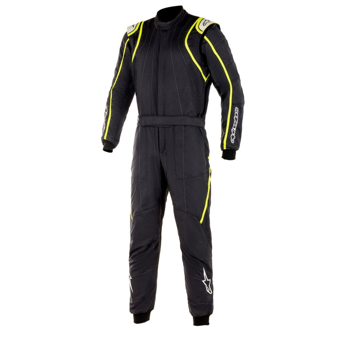 Alpinestars GP RACE V2 Racing Suit - Black/Yellow Fluorescent - Front - Fast Racer