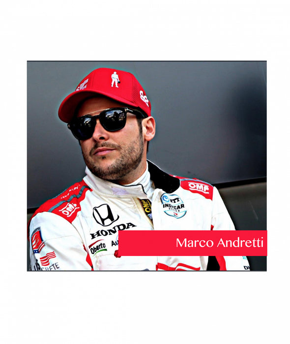 Marco Andretti wearing a Racing Spirit Icon Unisex Hat - Racing Cap - Red - RS/C/0002/063 - Fast Racer