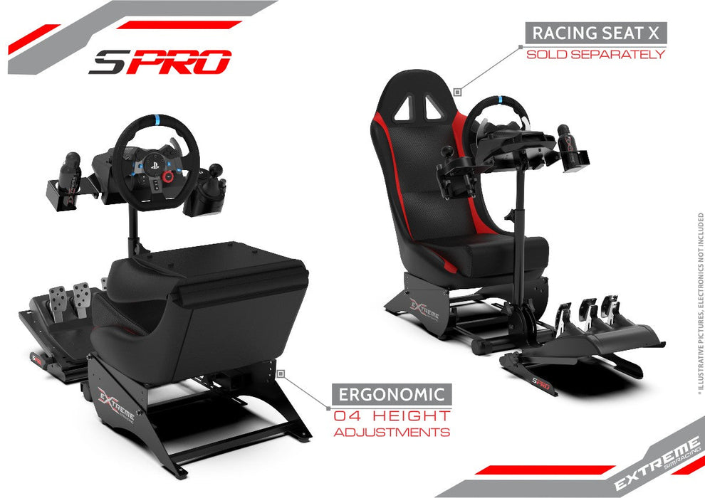 Extreme SimRacing Wheel Stand SPRO Black Edition