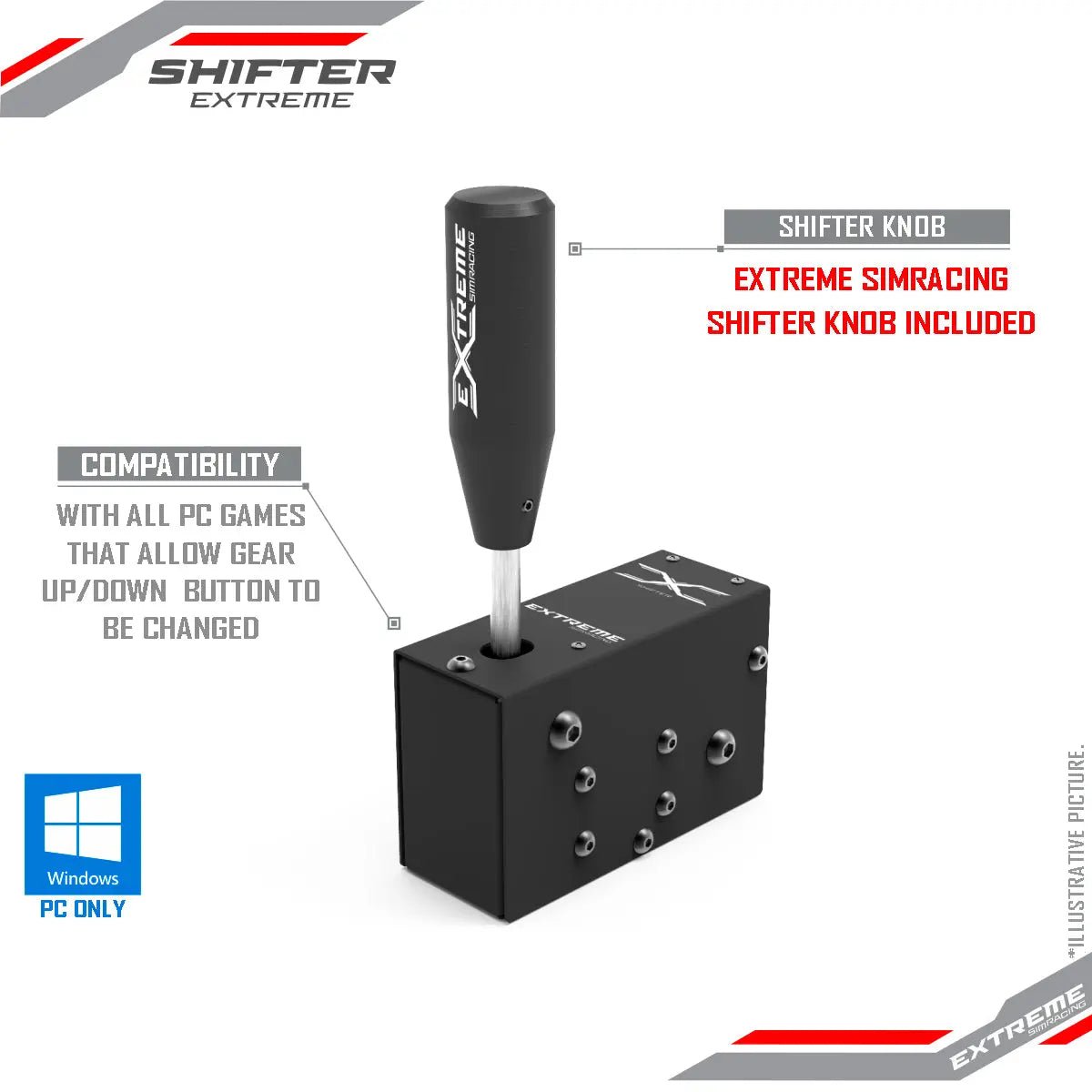 Sequential Shifter X Rocker Stand SEQUENTIAL X SHIFTER (FOR PC ONLY) - Extreme Simracing — FAST RACER