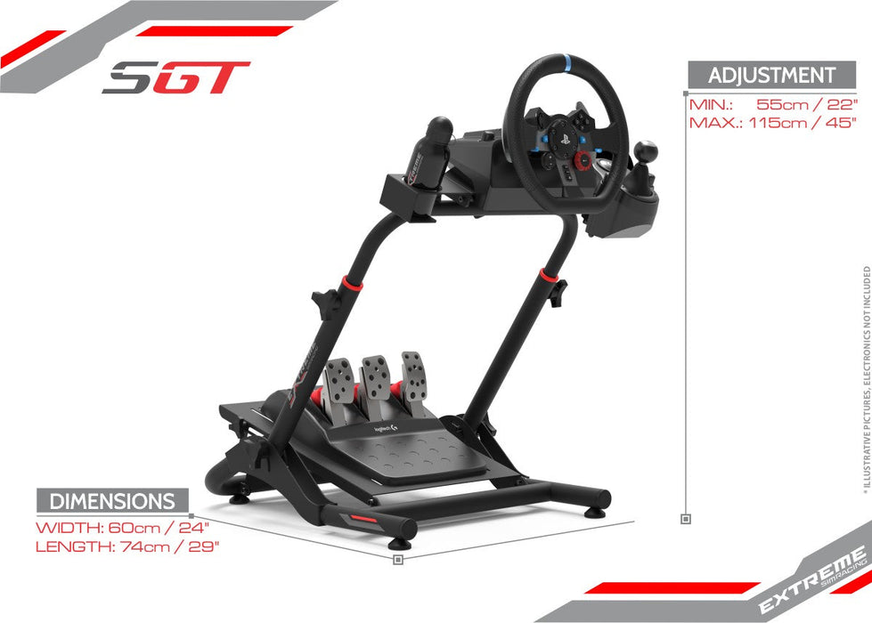 Extreme SimRacing Wheel Stand SGT Black Edition