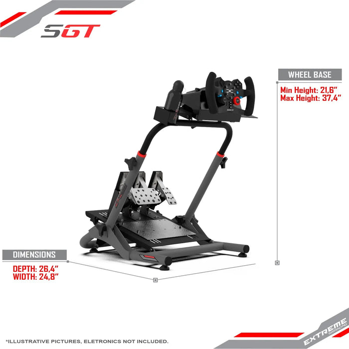 Extreme SimRacing Wheel Stand SGT Nardo Grey Edition (Wheel Locks Included)