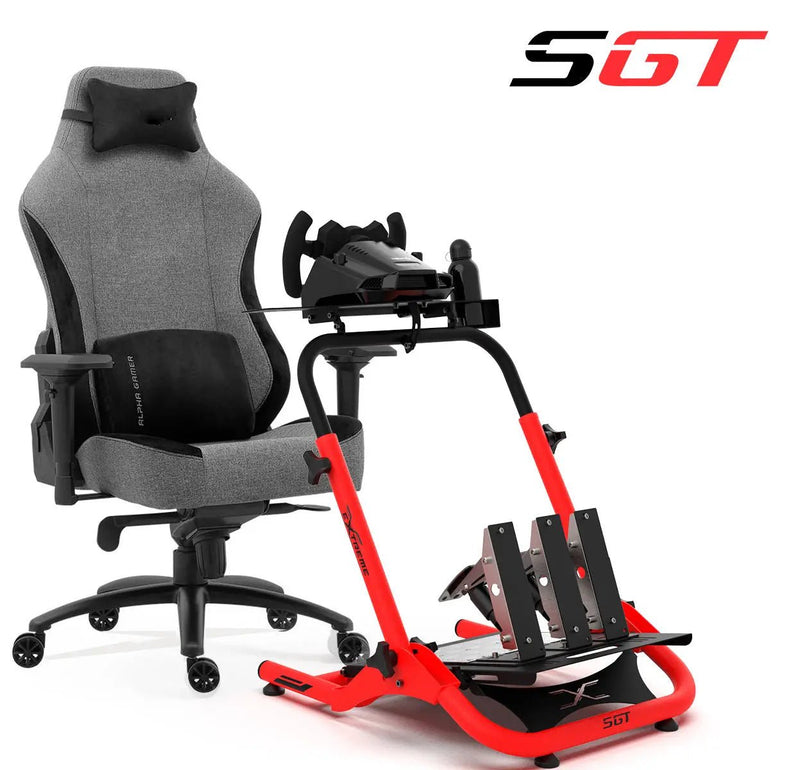 Extreme SimRacing Wheel Stand SGT Red Edition (Wheel Locks Included) - FAST RACER