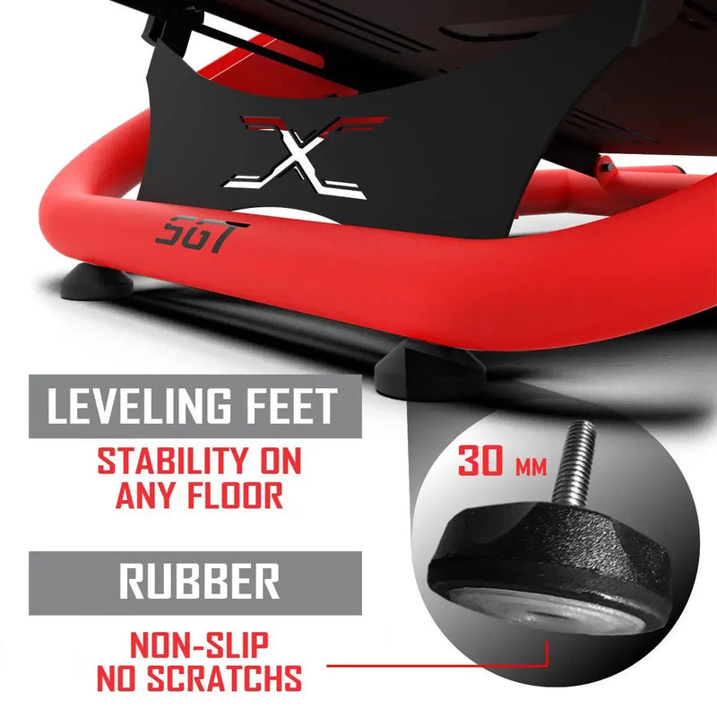 Extreme SimRacing Wheel Stand SGT Red Edition (Wheel Locks Included) - FAST RACER