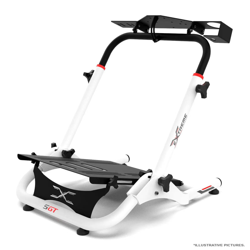 Extreme SimRacing Wheel Stand SGT White Edition (Wheel Locks Included) - FAST RACER