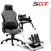 Extreme SimRacing Wheel Stand SGT White Edition (Wheel Locks Included) - FAST RACER