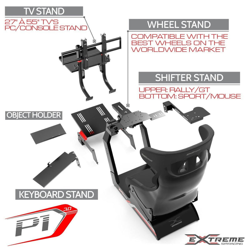 Extreme SimRacing Cockpit P1 3.0 Fully Accessorized - FAST RACER