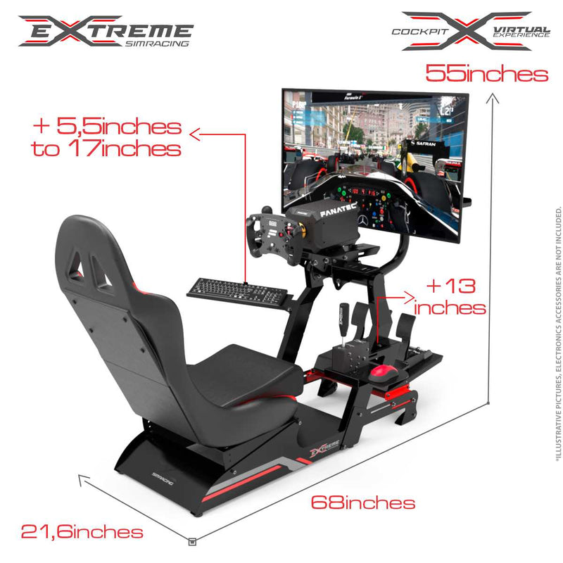 Extreme SimRacing Cockpit Virtual Experience 3.0 Fully Accessorized - FAST RACER