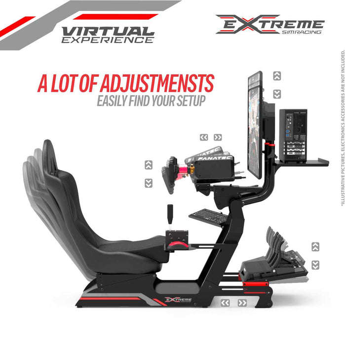 Extreme SimRacing Cockpit Virtual Experience 3.0 Fully Accessorized ...