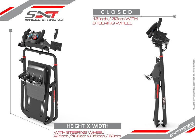 Extreme SimRacing Wheel Stand SXT V2 Black Edition - FAST RACER