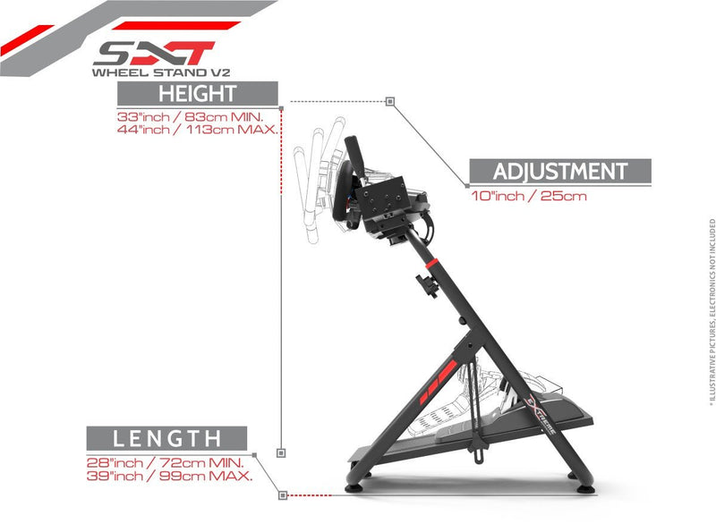 Extreme SimRacing Wheel Stand SXT V2 Black Edition - FAST RACER