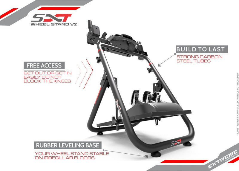 Extreme SimRacing Wheel Stand SXT V2 Black Edition - FAST RACER