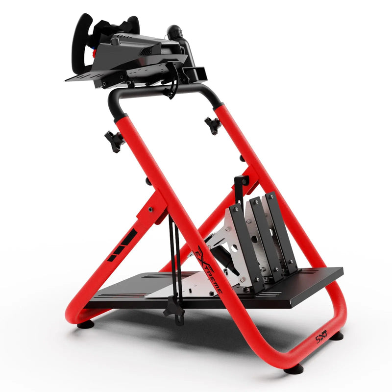Extreme SimRacing Wheel Stand SXT V2 Red Edition (Wheel Locks Included) - FAST RACER