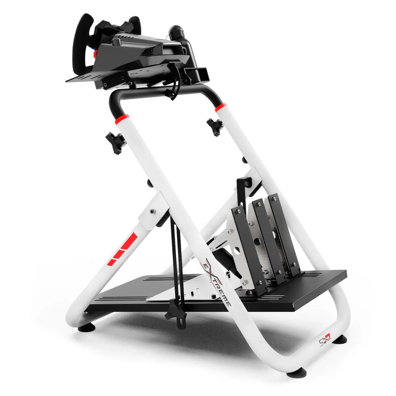 Extreme SimRacing Wheel Stand SXT V2 White Edition (Wheel Locks Included) - FAST RACER
