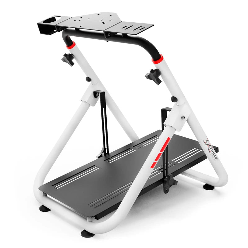 Extreme SimRacing Wheel Stand SXT V2 White Edition (Wheel Locks Included) - FAST RACER