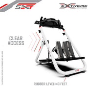 Extreme SimRacing Wheel Stand SXT V2 White Edition (Wheel Locks Included) - FAST RACER