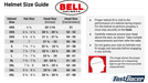 Bell Racing Helmet, Kart Helmet, Youth Helmet Size Chart - Fast Racer
