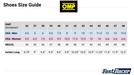 OMP Racing Shoes Size Charting - Fast Racer