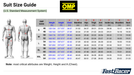 Size Charts OMP Race Kart Suits Fast Racer US Standard Measurement System