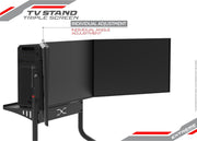 Extreme SimRacing Triple Screen TV Stand - FAST RACER