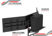 Extreme SimRacing Triple Screen TV Stand - FAST RACER
