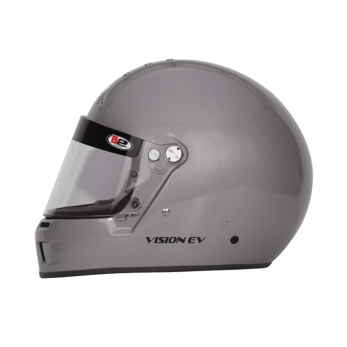 B2 VISION EV Helmet SA2020 - Silver - Left View - Fast Racer