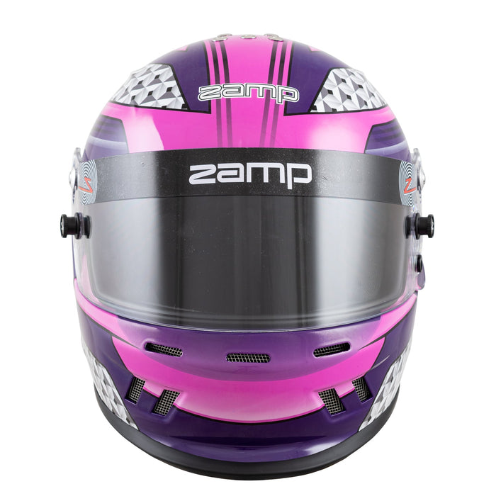 Zamp RZ-37Y Youth - SFI 24.1 Graphics Helmet - Pink/Purple - Front - Fast Racer 